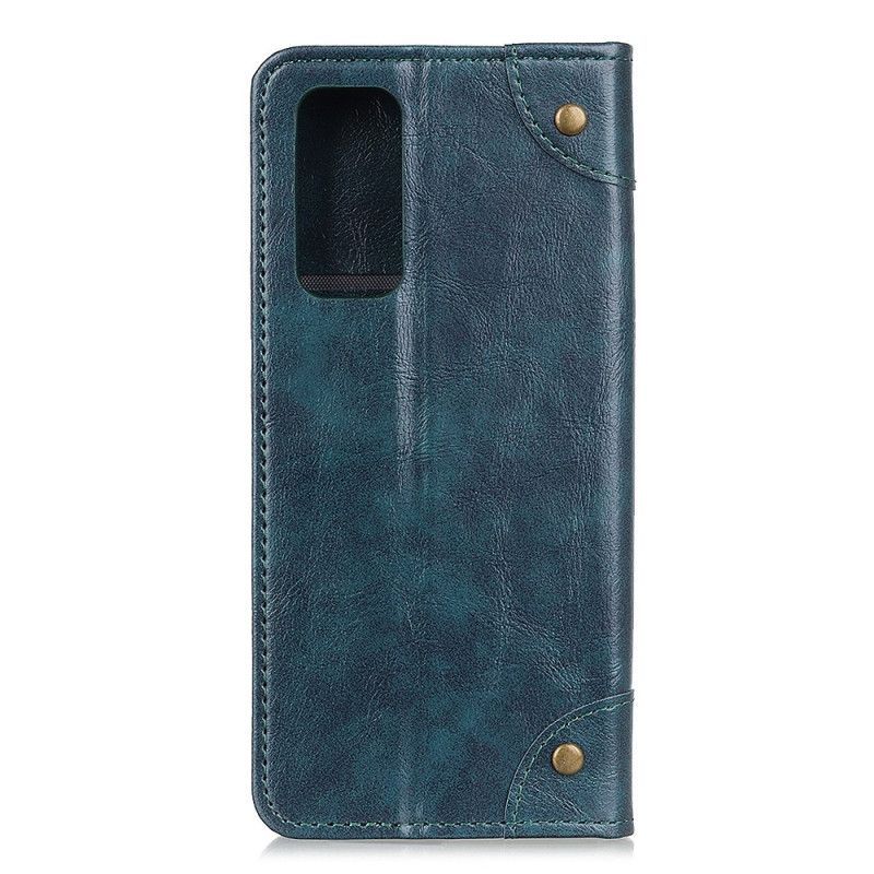 Kožené Pouzdro Folio Oneplus 9 Vintage Kožené Nýty