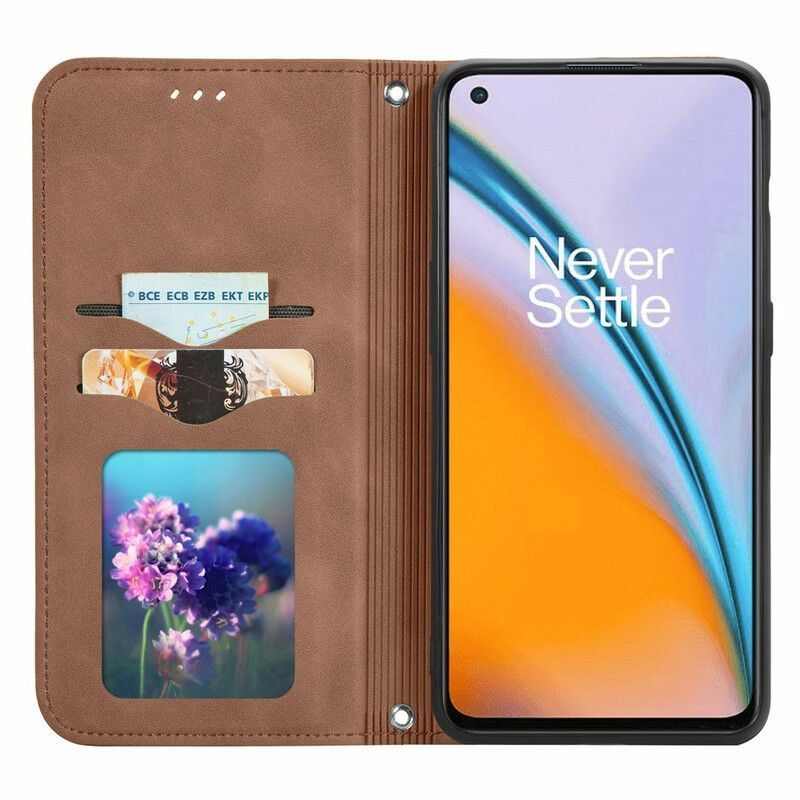 Kožené Pouzdro Folio Oneplus Nord 2 5g Design Na Dotek Pokožky