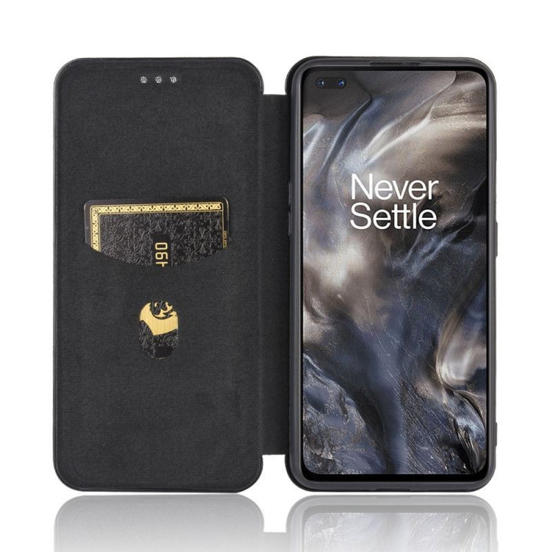 Kožené Pouzdro Folio Oneplus Nord Barevný Karbonový Silikon