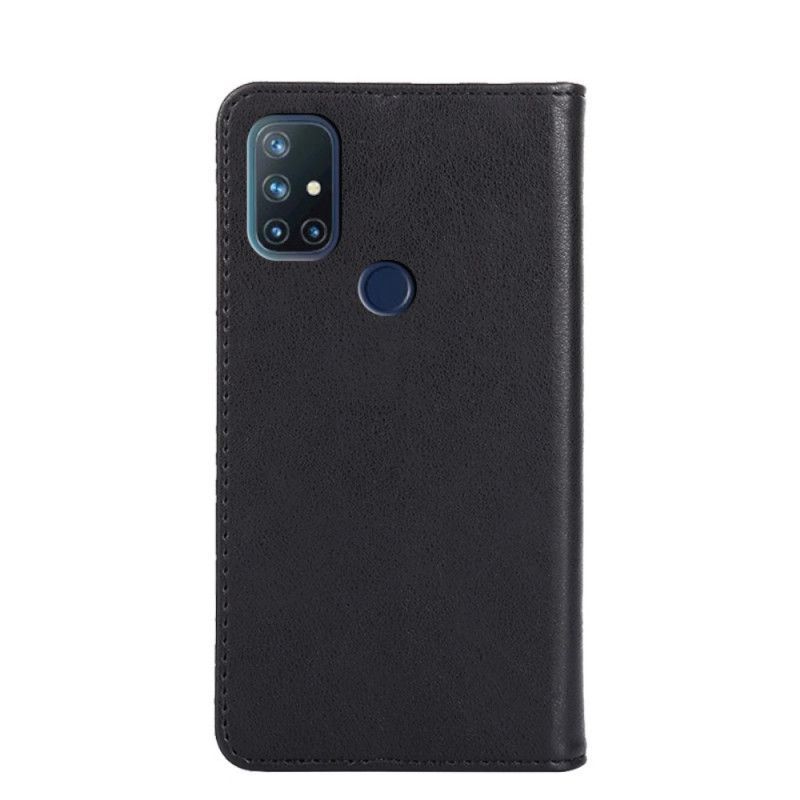 Kožené Pouzdro Folio Oneplus Nord N10 Styl Nýtované Kůže