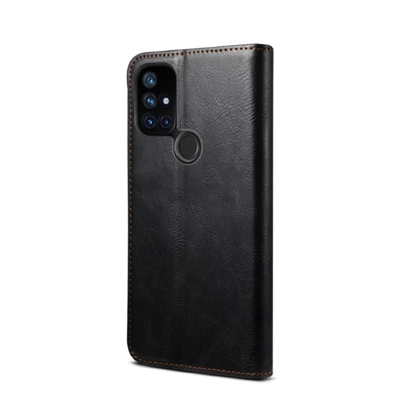 Kožené Pouzdro Folio Oneplus Nord N10 Voskovaná Imitace Kůže