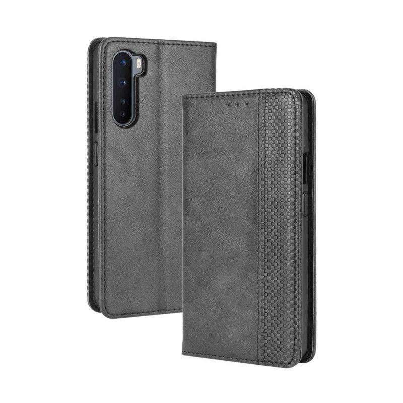 Kožené Pouzdro Folio Oneplus Nord Stylizovaný Vintage Kožený Efekt