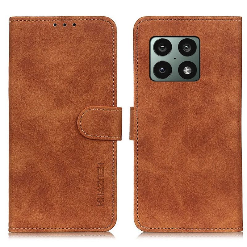 Kožené Pouzdro Na OnePlus 10 Pro 5G Matná Vintage Leather Effect Khazneh