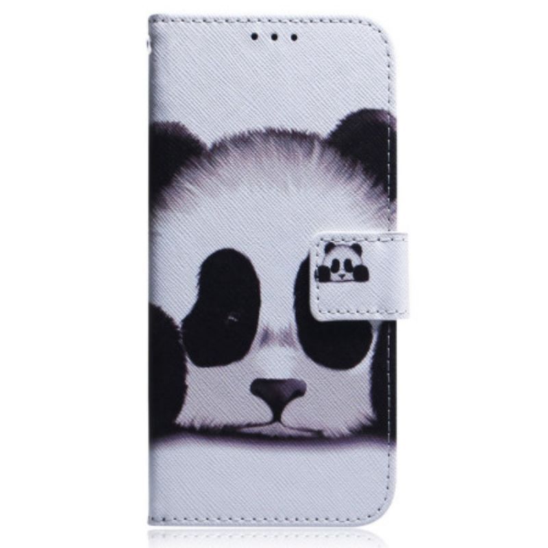 Kožené Pouzdro Na OnePlus Nord 2T 5G Na Lana Strappy Panda