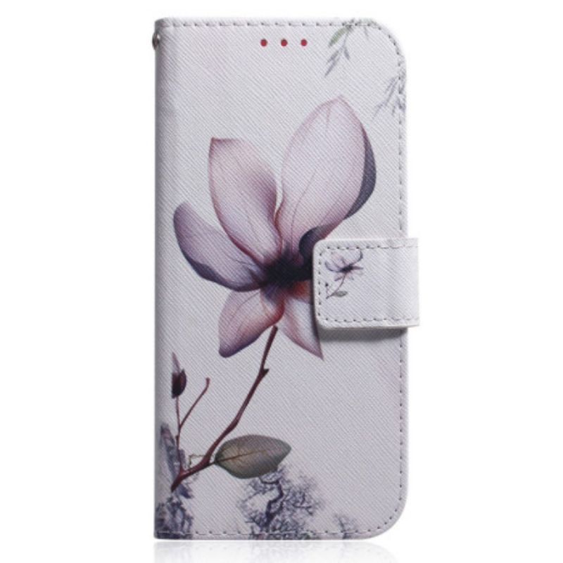 Kožené Pouzdro Na OnePlus Nord 2T 5G Na Lana Strappy Rose Flower