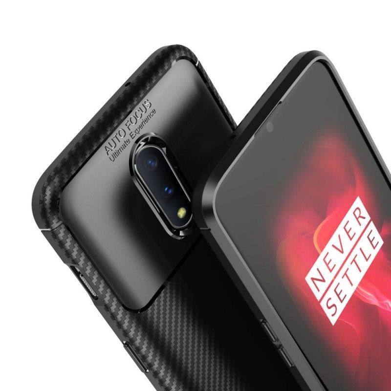 Kryt Na Oneplus 7 Flexibilní Textura Uhlíkových Vláken