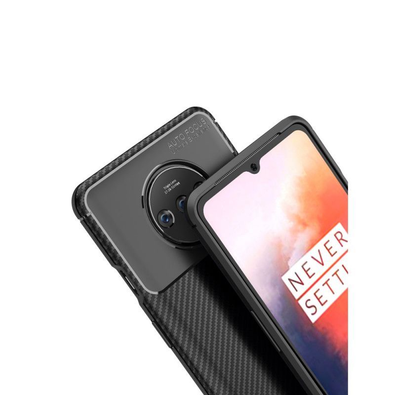 Kryt Na Oneplus 7t Flexibilní Textura Uhlíkových Vláken