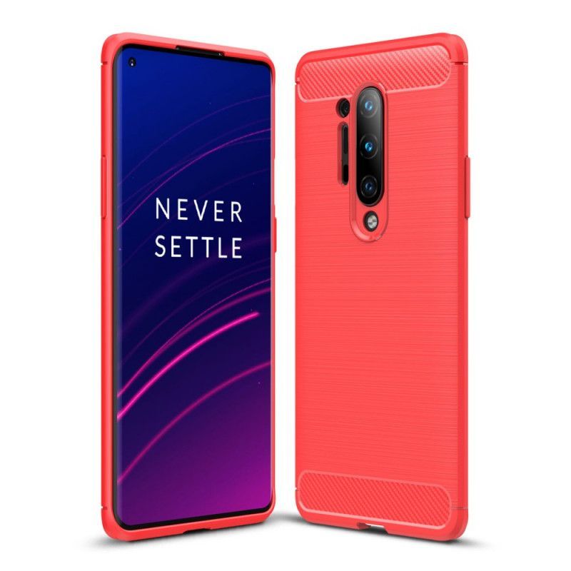 Kryt Na Oneplus 8 Pro Kartáčované Uhlíkové Vlákno