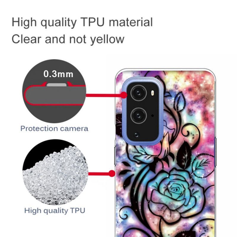 Kryt Na Oneplus 9 Pro Grafická Květina