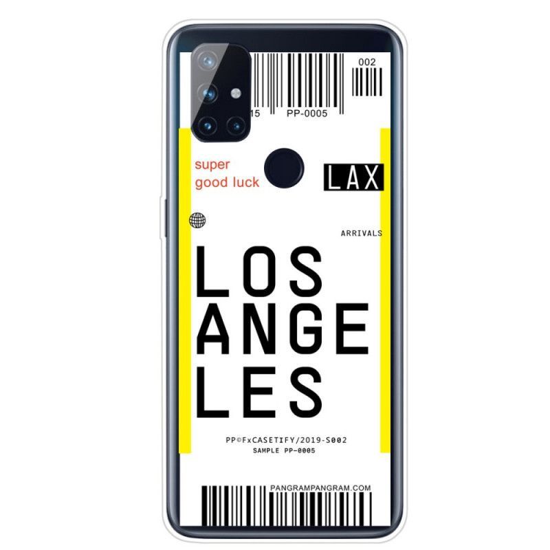 Kryt Na Oneplus Nord N100 Palubní Vstupenka Do Los Angeles