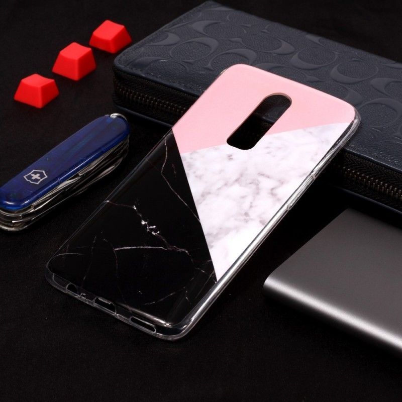 Kryt Oneplus 6 Geometrický Mramorový Efekt