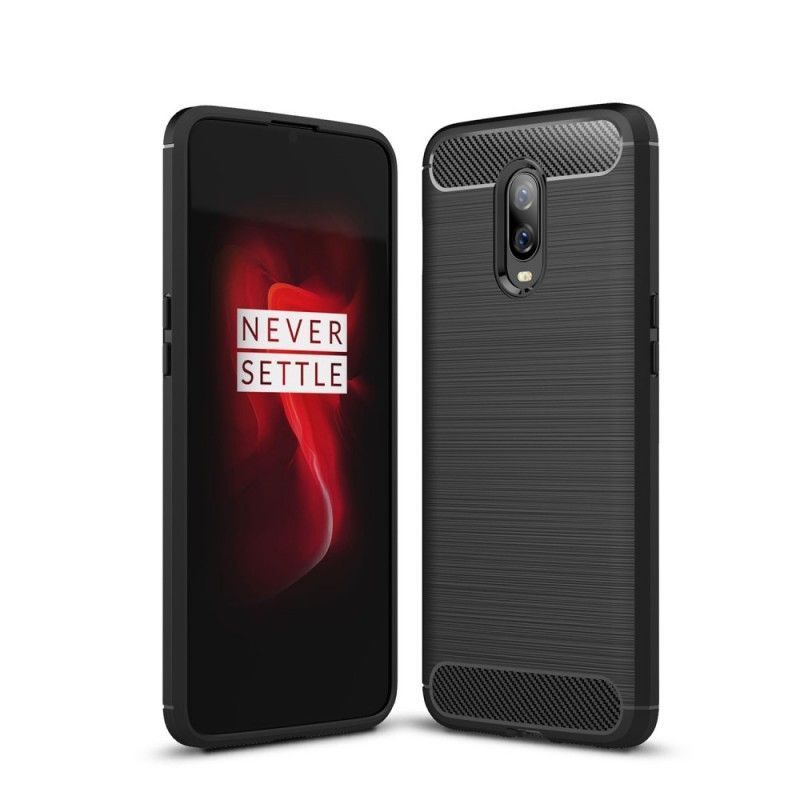 Kryt Oneplus 6t Kartáčované Uhlíkové Vlákno