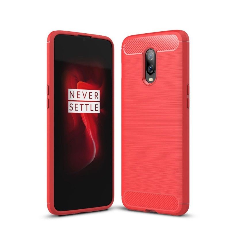 Kryt Oneplus 6t Kartáčované Uhlíkové Vlákno