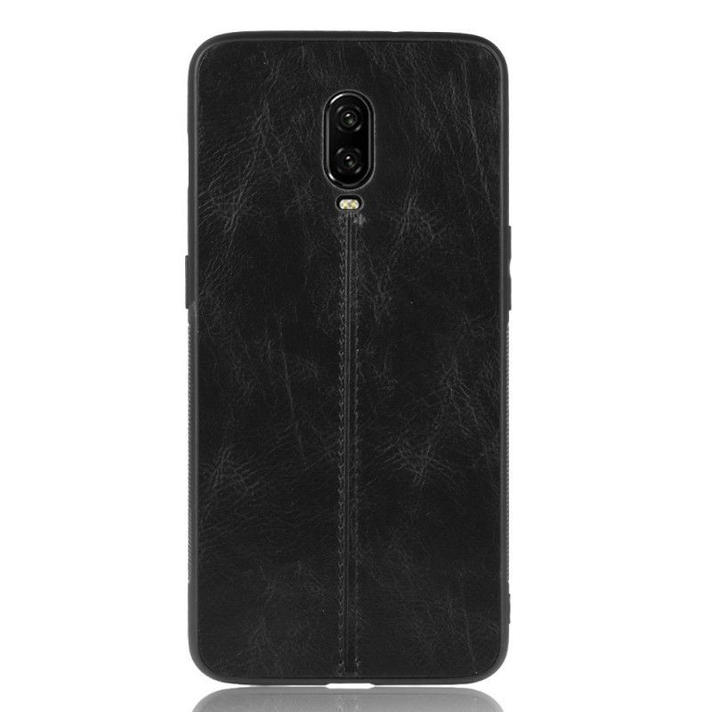 Kryt Oneplus 6t Styl Koženého Prošívání