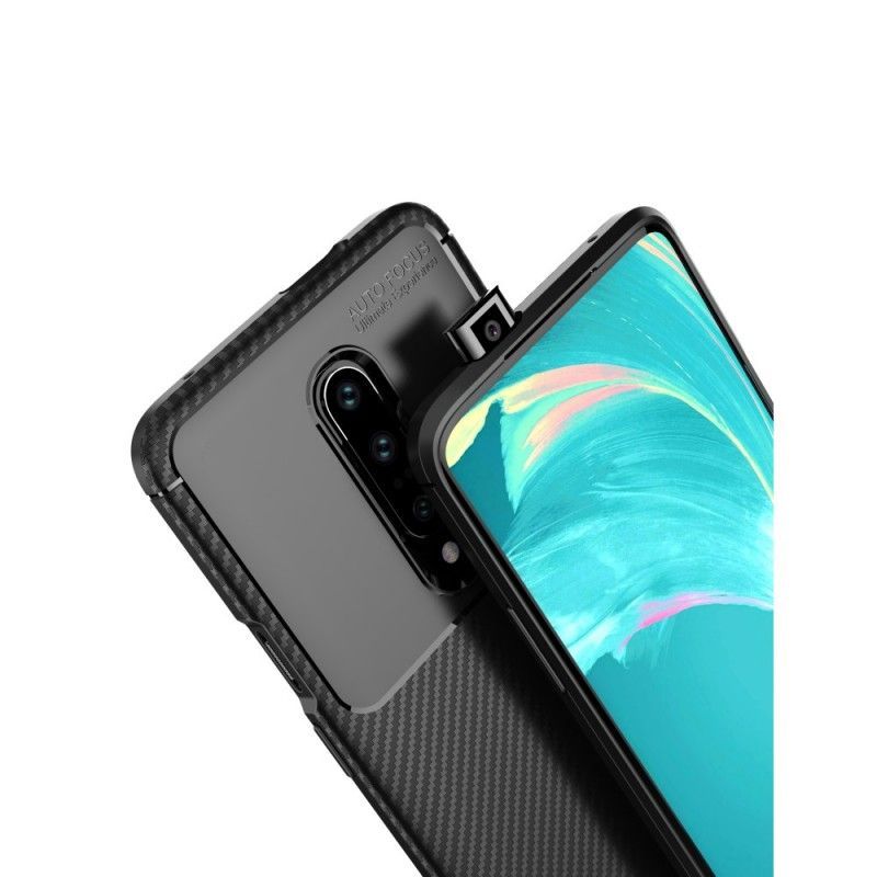 Kryt Oneplus 7 Pro Flexibilní Textura Uhlíkových Vláken