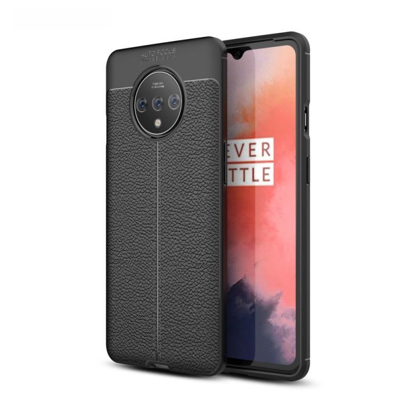 Kryt Oneplus 7t Litchi S Dvojitým Koženým Efektem