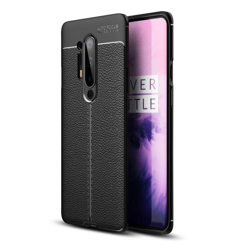 Kryt Oneplus 8 Pro Litchi S Dvojitým Koženým Efektem