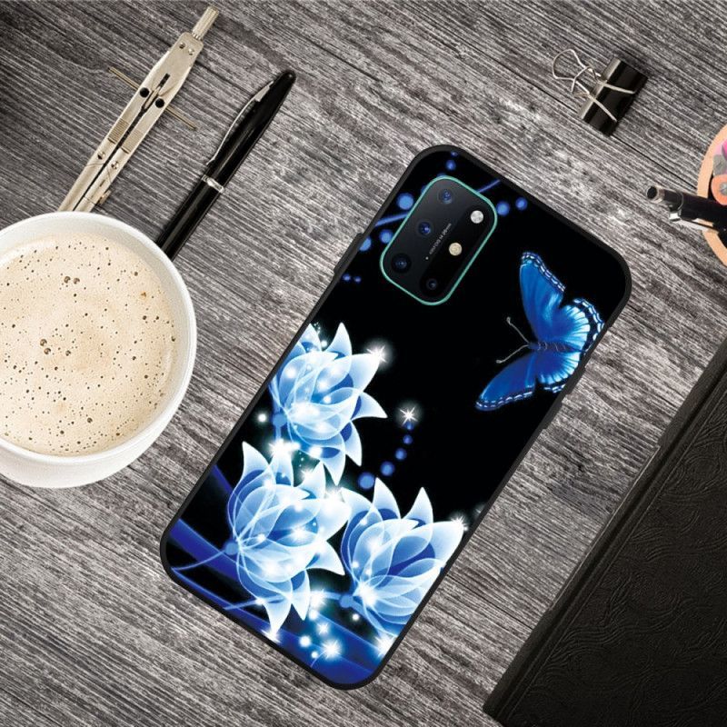 Kryt Oneplus 8t Modrý Motýl A Květiny