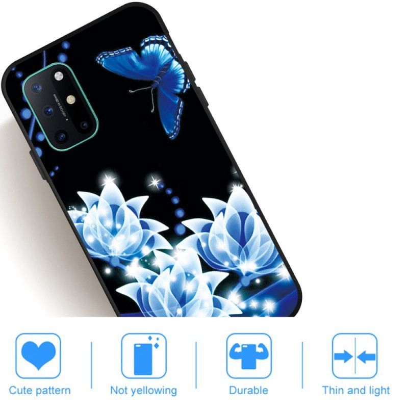 Kryt Oneplus 8t Modrý Motýl A Květiny