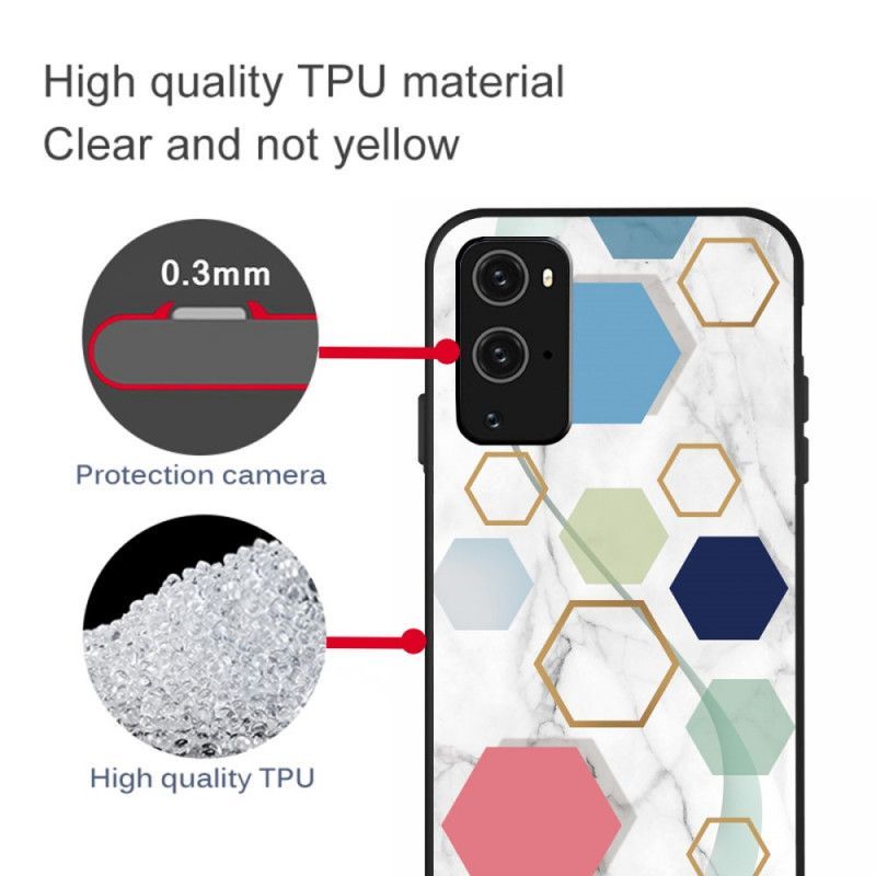 Kryt Oneplus 9 Barevný Geometrický Mramor