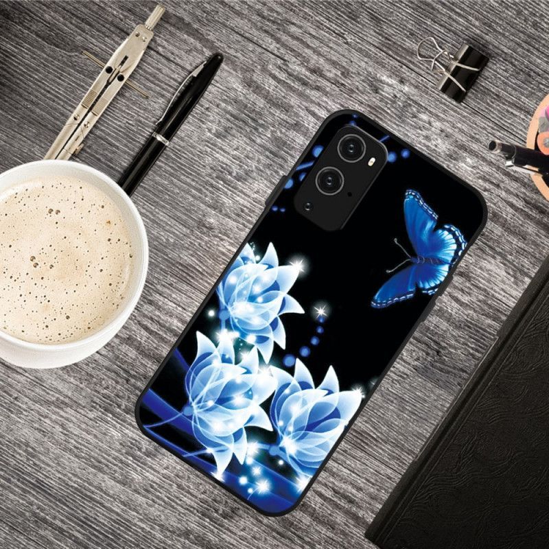 Kryt Oneplus 9 Modrý Motýl A Květiny