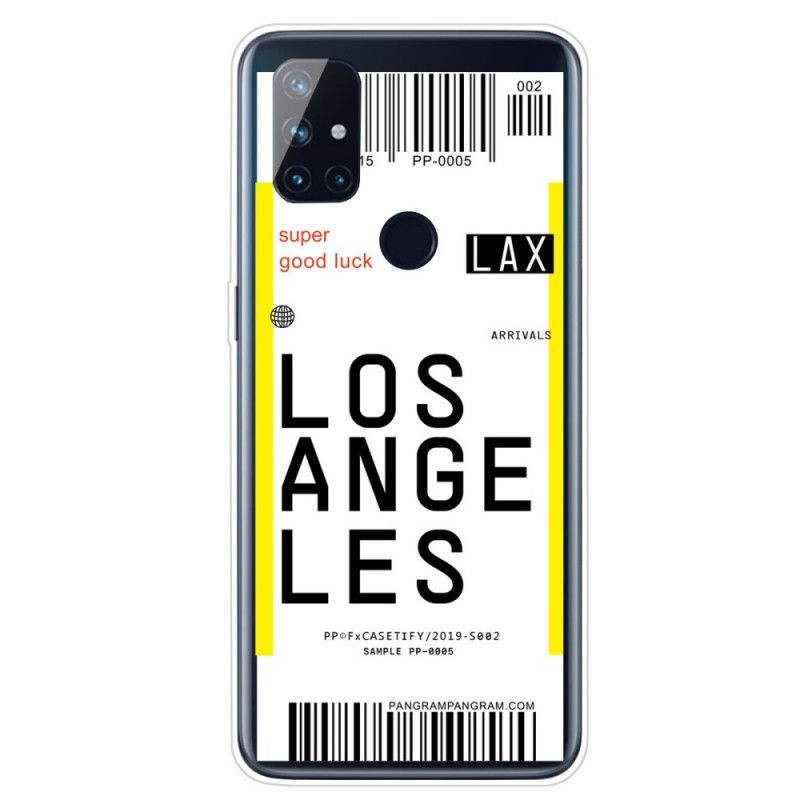 Kryt Oneplus Nord N10 Palubní Vstupenka Do Los Angeles