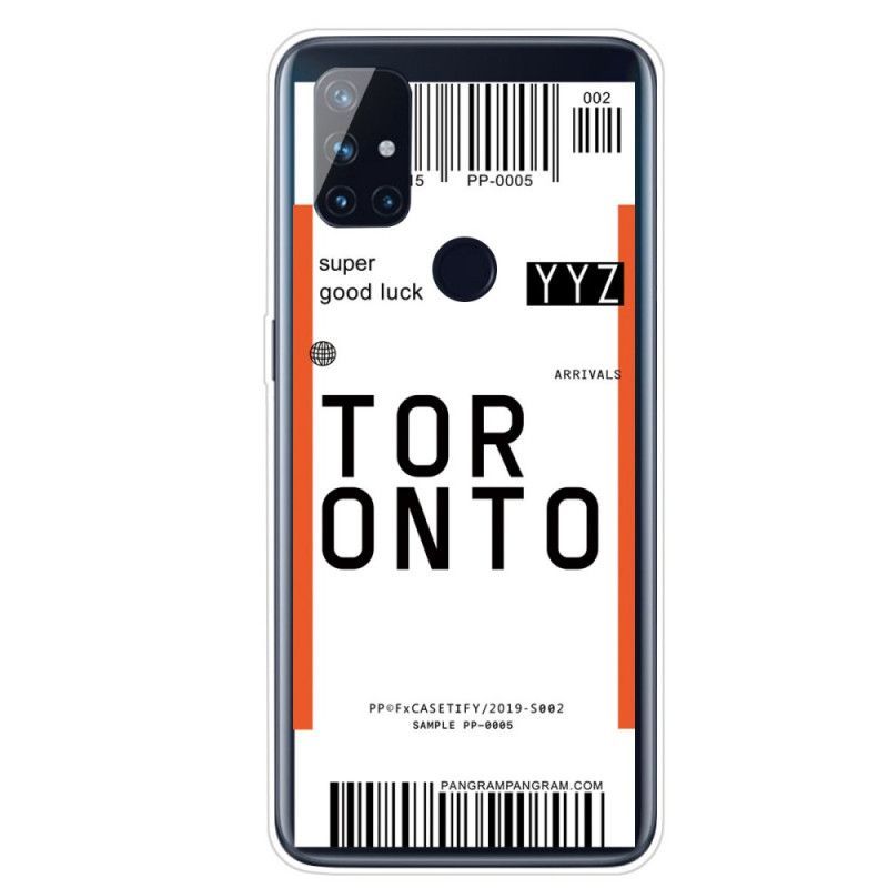 Kryt Oneplus Nord N10 Palubní Vstupenka Do Toronta