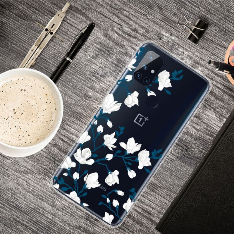 Kryt Oneplus Nord N100 Bílé Květy