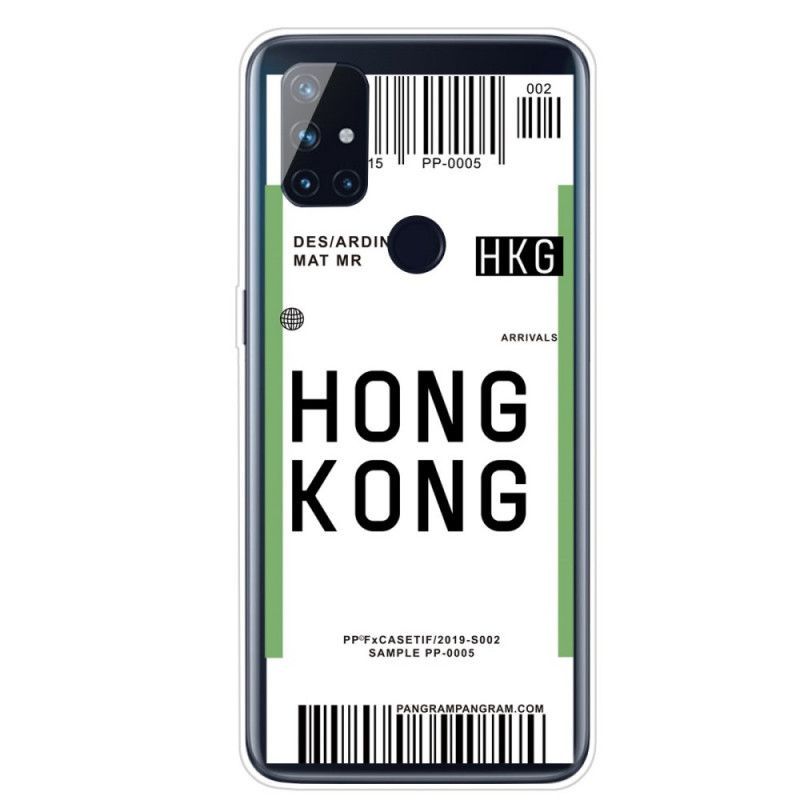 Kryt Oneplus Nord N100 Palubní Vstupenka Do Hongkongu