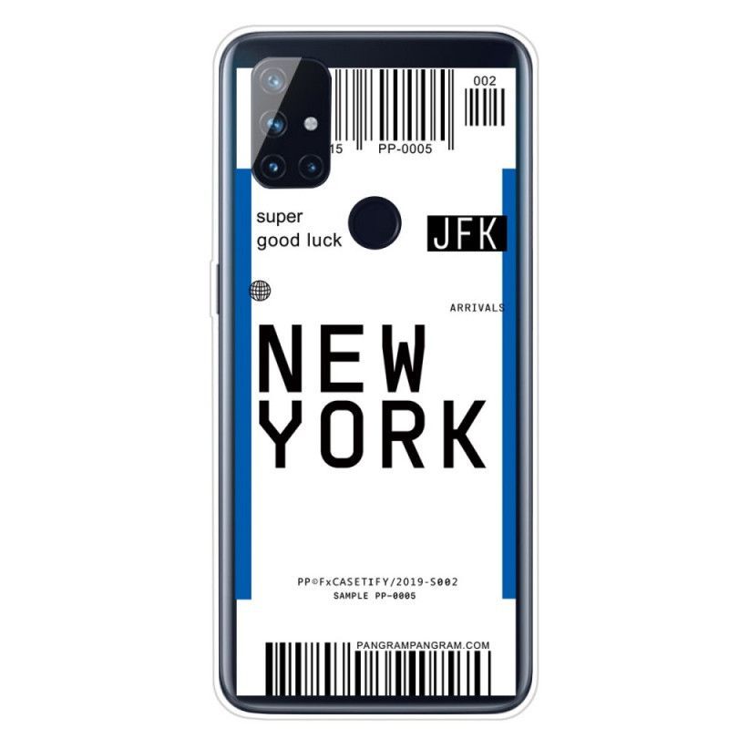 Kryt Oneplus Nord N100 Palubní Vstupenka Do New Yorku