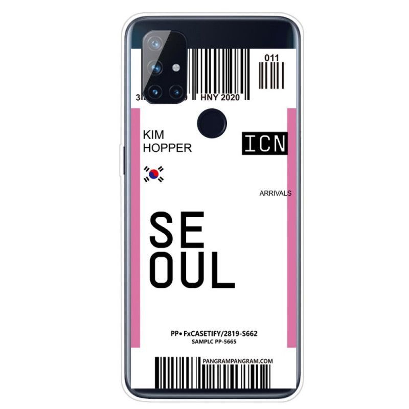 Kryt Oneplus Nord N100 Palubní Vstupenka Do Soulu