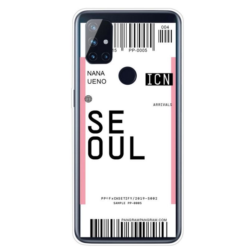 Kryt Oneplus Nord N100 Palubní Vstupenka Do Soulu