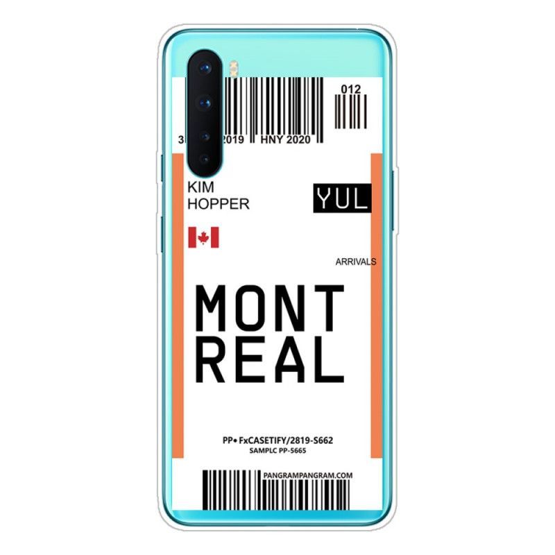 Kryt Oneplus Nord Palubní Vstupenka Do Montrealu