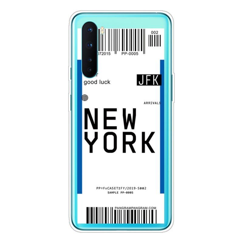 Kryt Oneplus Nord Palubní Vstupenka Do New Yorku