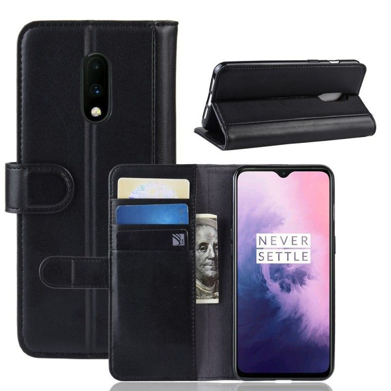 Peněženková Pouzdra Oneplus 7 Štípaná Kůže