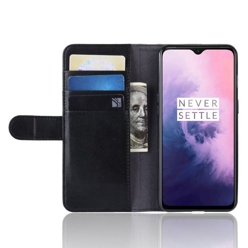 Peněženková Pouzdra Oneplus 7 Štípaná Kůže