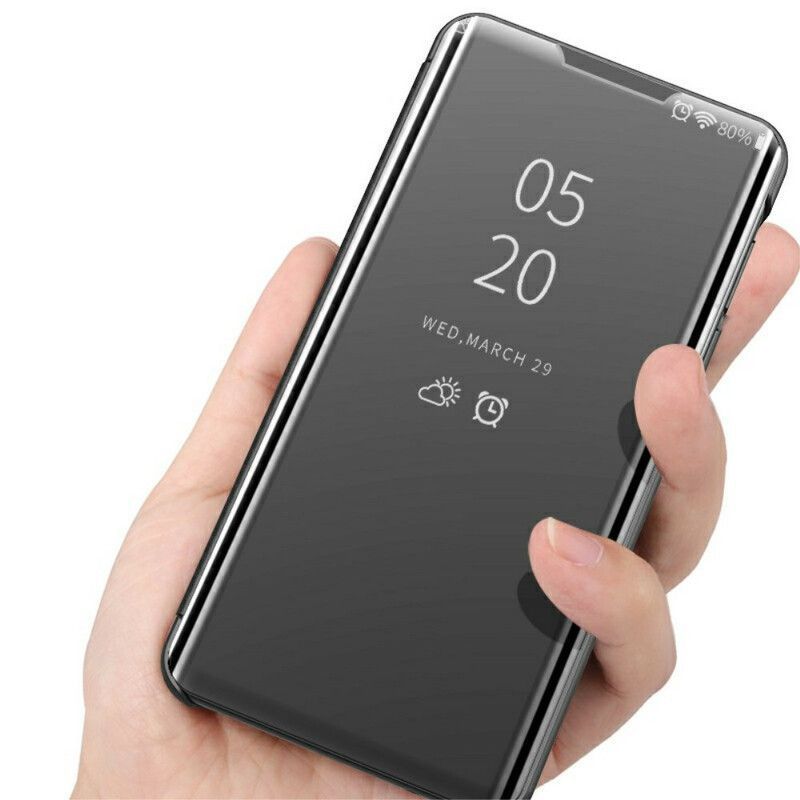 Pohledový Kryt Kryt Oneplus Nord 2 5g Zrcadlo A Imitace Kůže