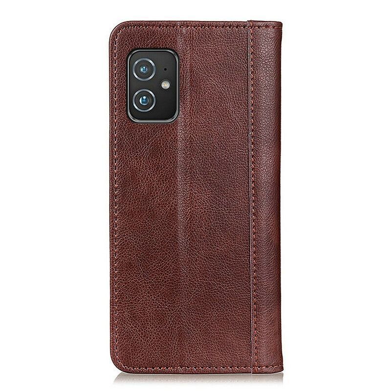 Azus Zenfone 8 Flip Cover Klasický Štípaný Liči