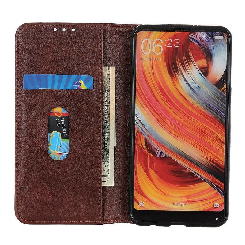 Azus Zenfone 8 Flip Cover Klasický Štípaný Liči