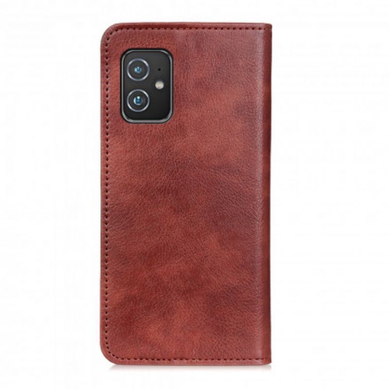 Azus Zenfone 8 Flip Cover Single Split Lychee Skin