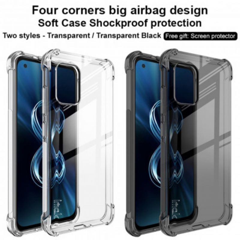 Azus Zenfone 8 Pouzdro Transparentní Hedvábný Imak