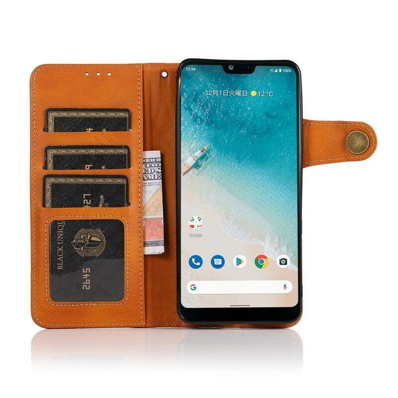 Flipové Pouzdro Google Pixel 6 Khazneh Knoflík Imitace Kůže