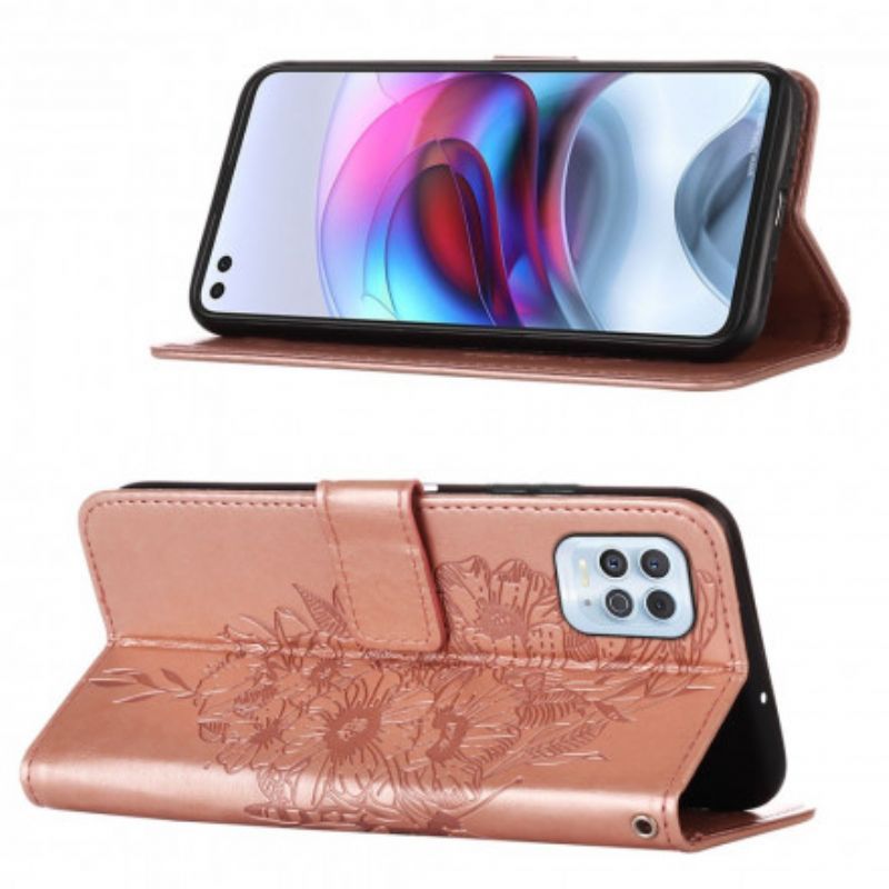 Flipové Pouzdro Moto G100 Design Motýla