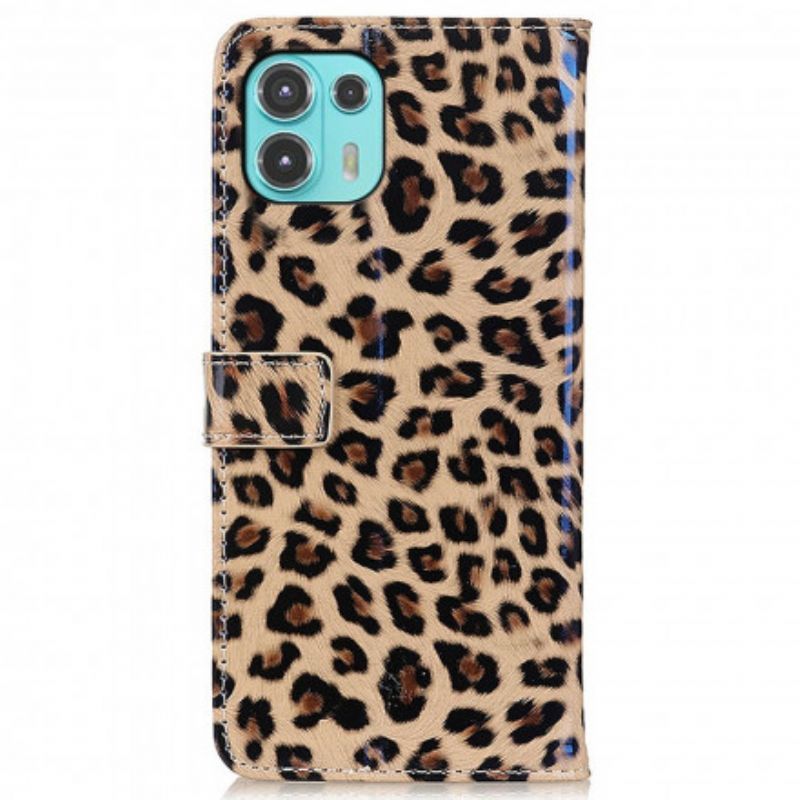 Flipové Pouzdro Motorola Edge 20 Lite Leopard