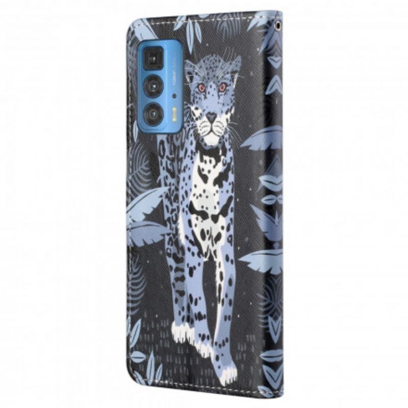 Flipové Pouzdro Motorola Edge 20 Pro Tanga Leoparda