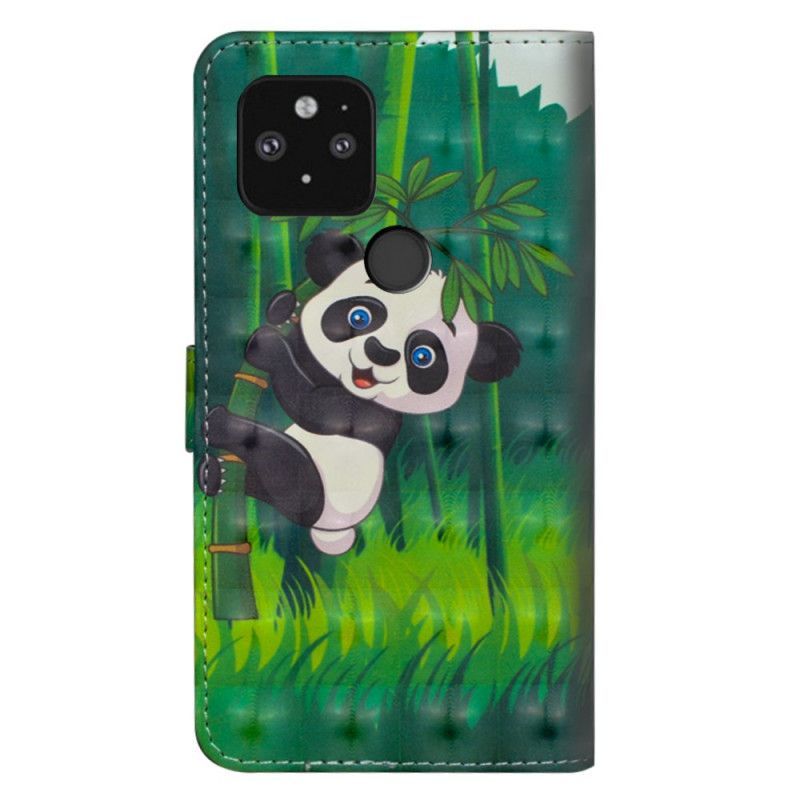 Flipové Pouzdro Na Google Pixel 5 Panda A Bambus