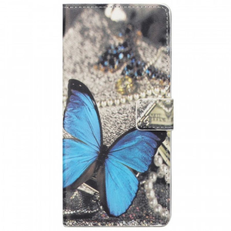 Flipové Pouzdro Na Google Pixel 6A Modrý Motýl