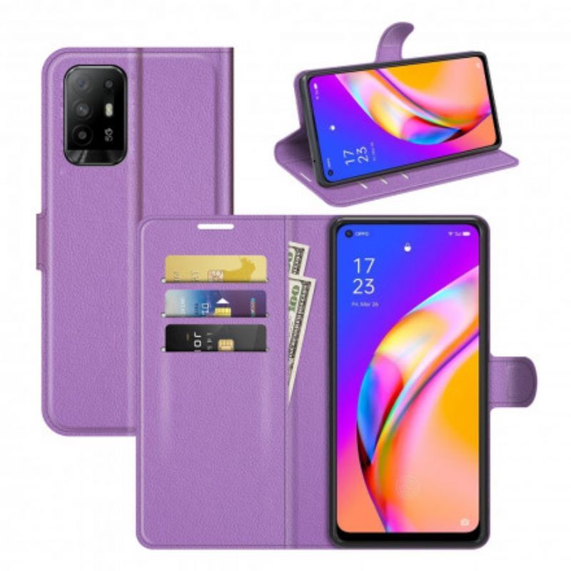 Flipové Pouzdro Oppo A94 5g Klasická Litchi Umělá Kůže