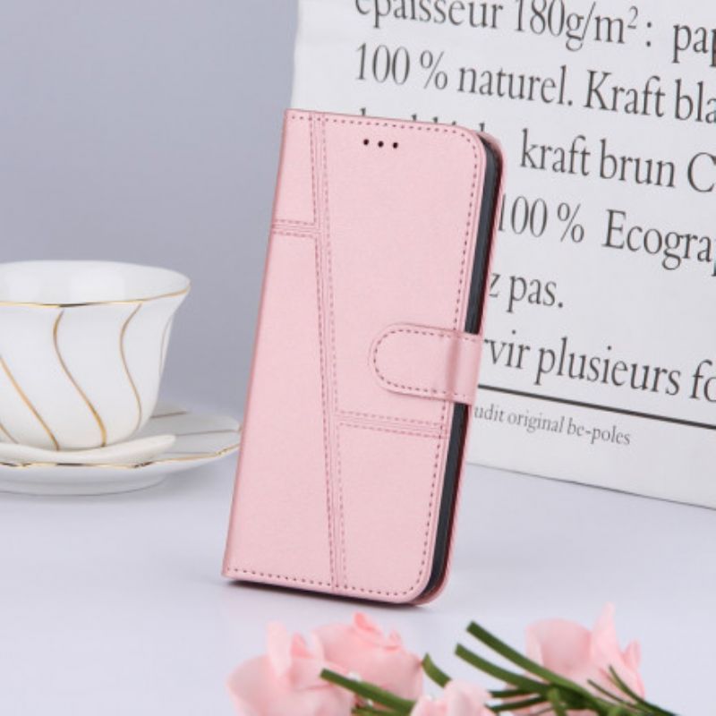 Flipové Pouzdro Oppo A94 5g Pásek S Efektem Geo Kůže