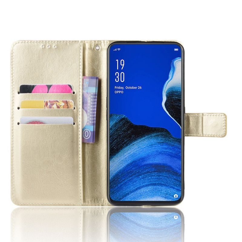 Flipové Pouzdro Oppo Reno 2z Lesklá Imitace Kůže